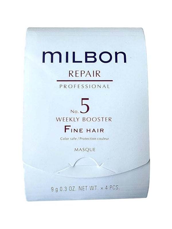 Milbon Repair Professional No.5 Weekly Booster Masque – Fine Hair 0.3oz / 9g (Imported from Japan)